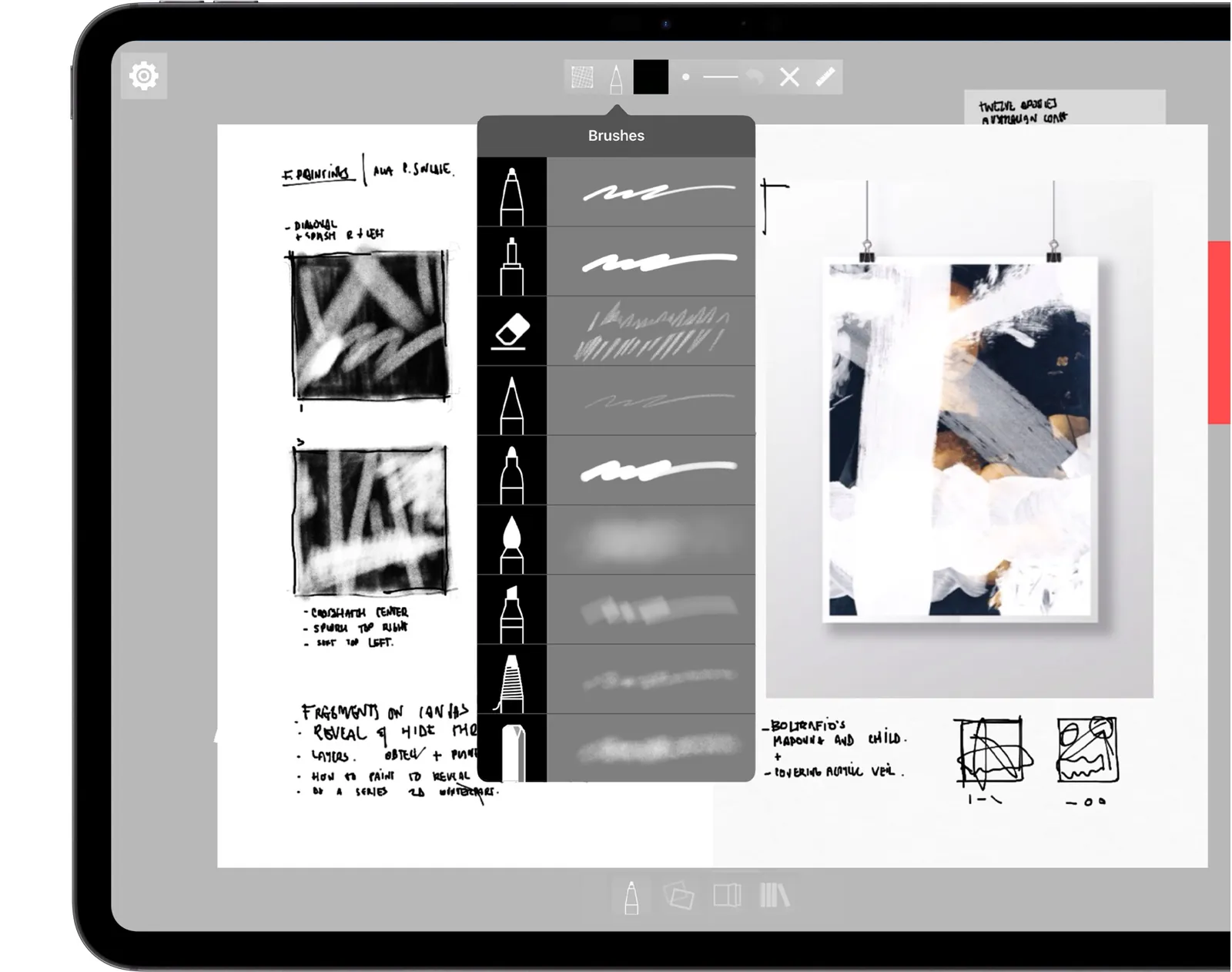 Morpholio Journal 充実したペンとブラシ