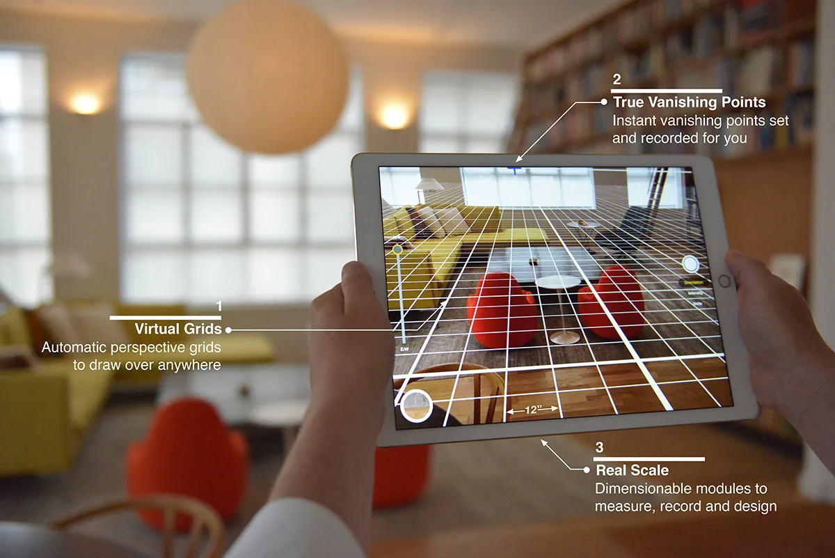 Morpholio Trace Migliore App Per Architetti, Architettura del Paesaggio, Design d'Interni. Tecnologia AR Perspective Finder.